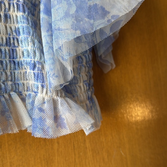 FREE PEOPLE Floral Blue Women's Top - Picture 8 of 9